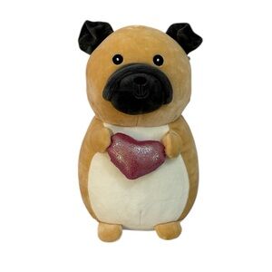Squishmallows Hug Mees 10" Pug Dog with Heart